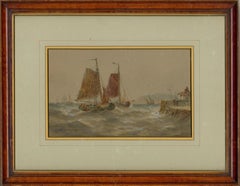 Robert Thornton Wilding (fl.1910-1921) - 1913 Watercolour, Fishing Boats