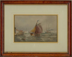 Robert Thornton Wilding (fl.1910-1921) - 1913 Watercolour, Fishing Boats at Sea
