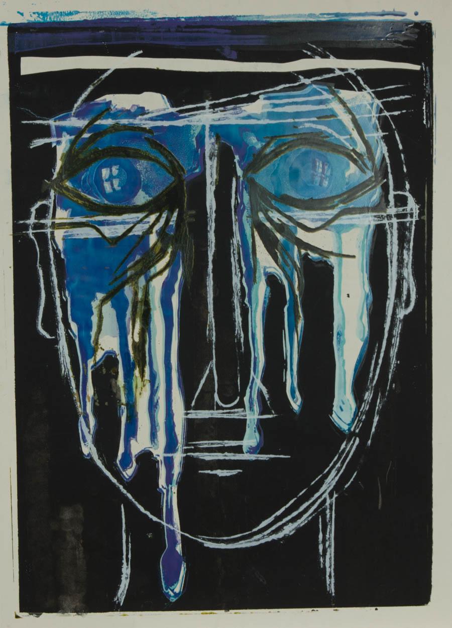 Mircea Marosin (1921-2007) - Contemporary Silkscreen, Crying Figure 1
