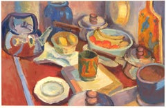 R. Mot - Mid 20th Century Oil, Kitchen Counter