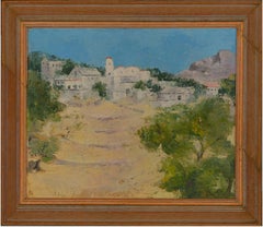 Arthur E. Hance - Framed Contemporary Oil, Deserted Village, Tinos, Greece