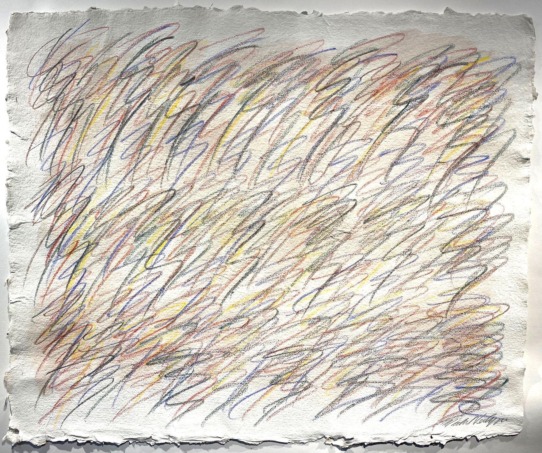 Zeichnung auf handgefertigtem Papier #7222020, Zeichnung, Bleistift/Farbiger Bleistift auf Papier – Art von Michael Verlangieri