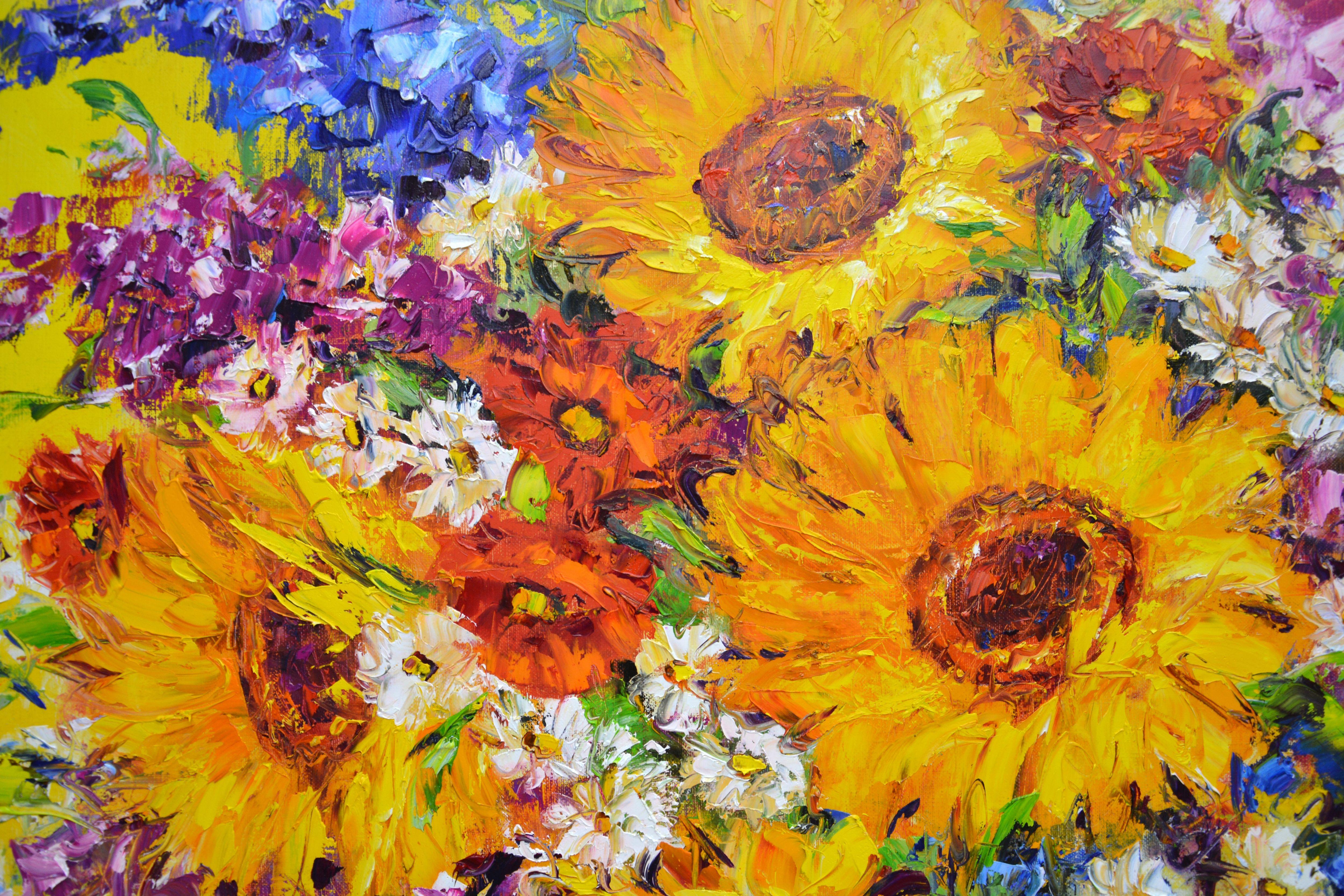 Sunny bouquet, Painting, Oil on Canvas 2
