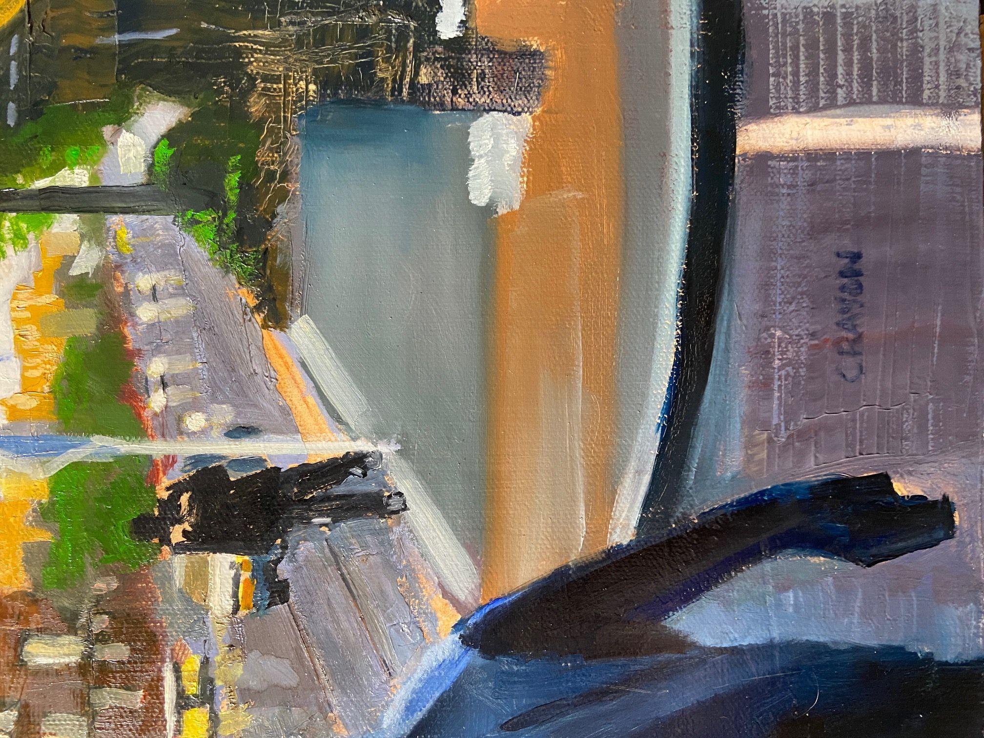 Dusk on H Street, Painting, Oil on Canvas 3