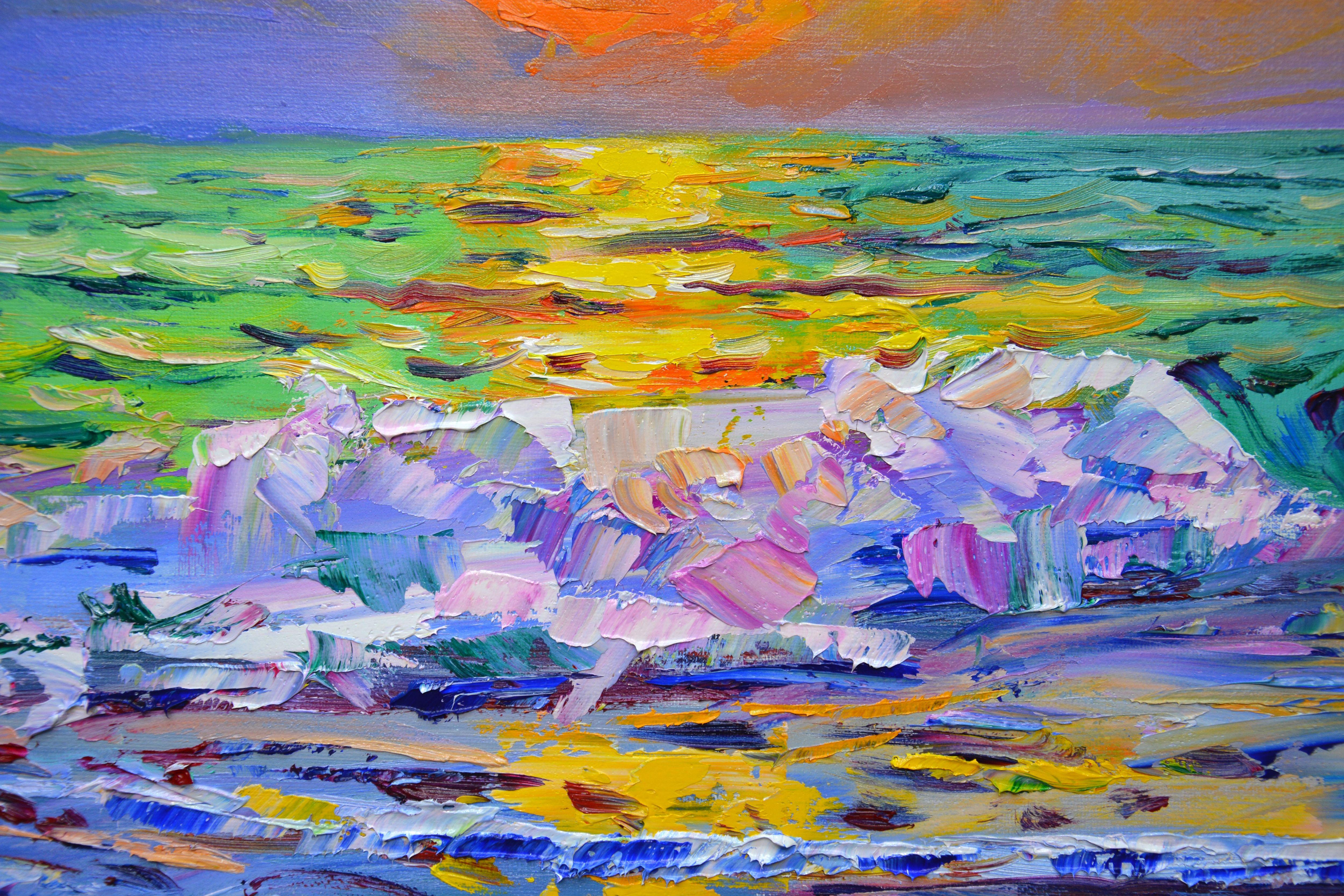 Pacific sunset, Painting, Oil on Canvas 1