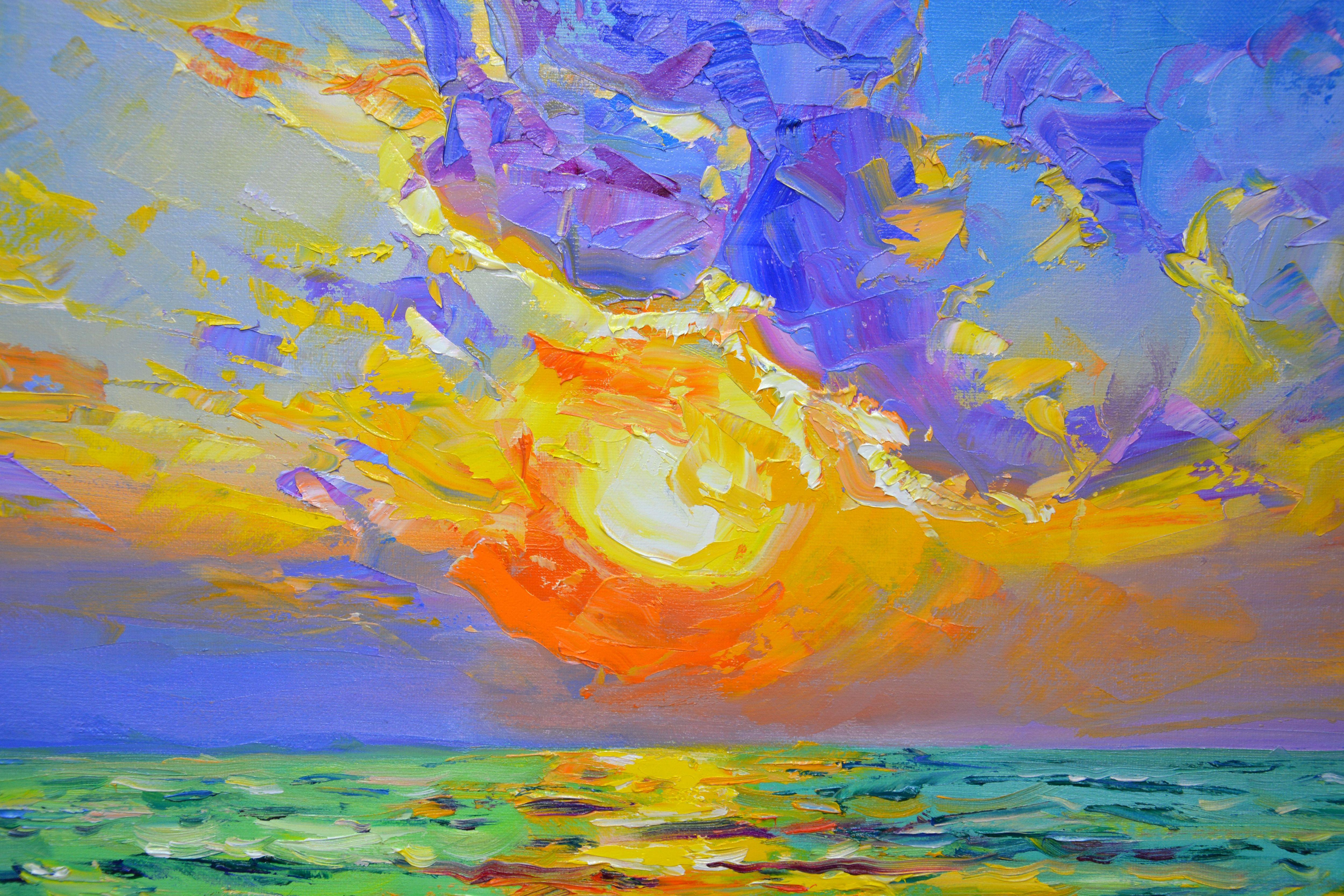 Pacific sunset, Painting, Oil on Canvas 2