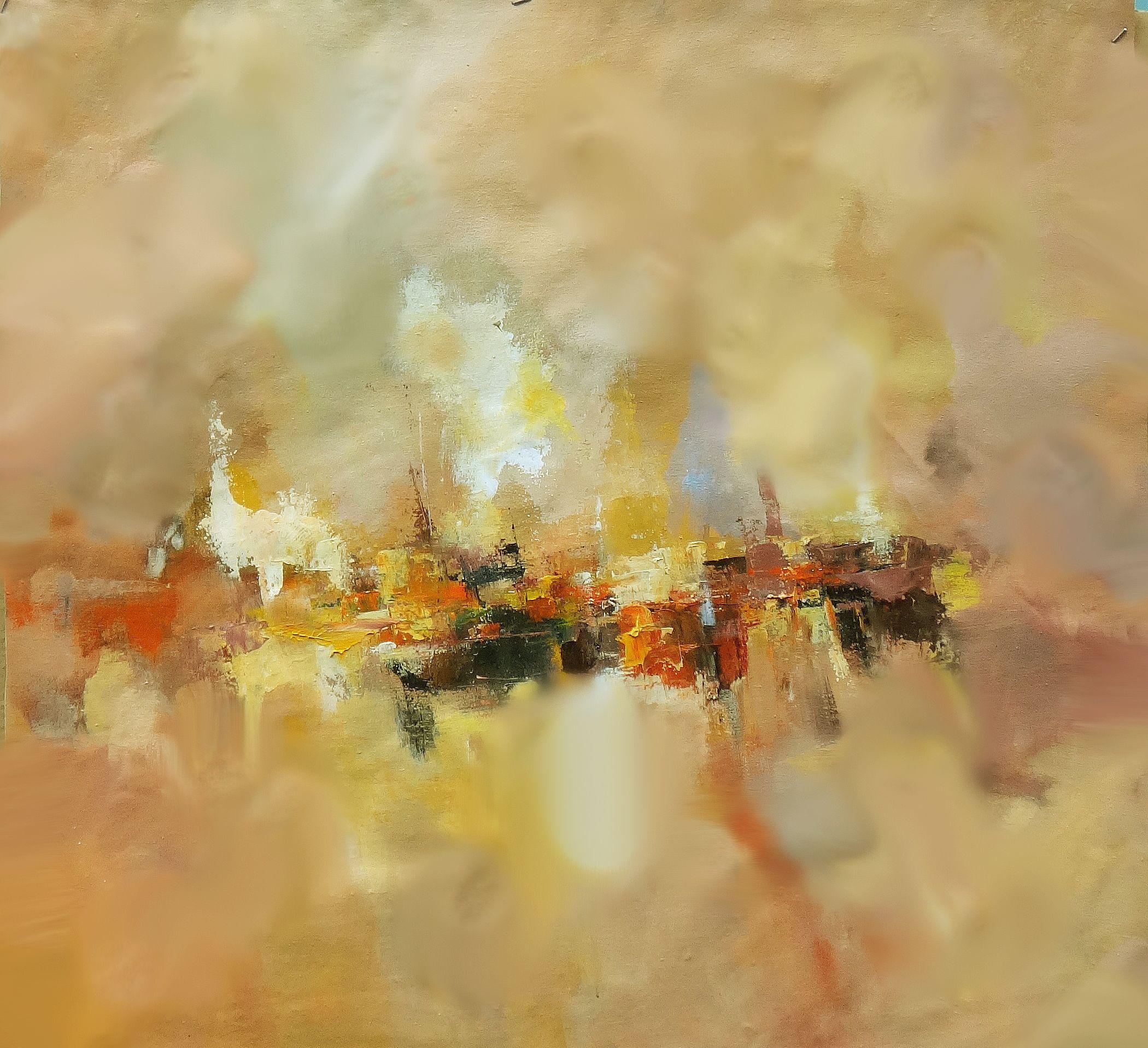 Abstract Painting di Andres Vivo - 4797 Allineato, Pittura, Olio su tela