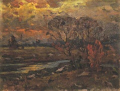 Spring evening, Painting, Oil on Canvas