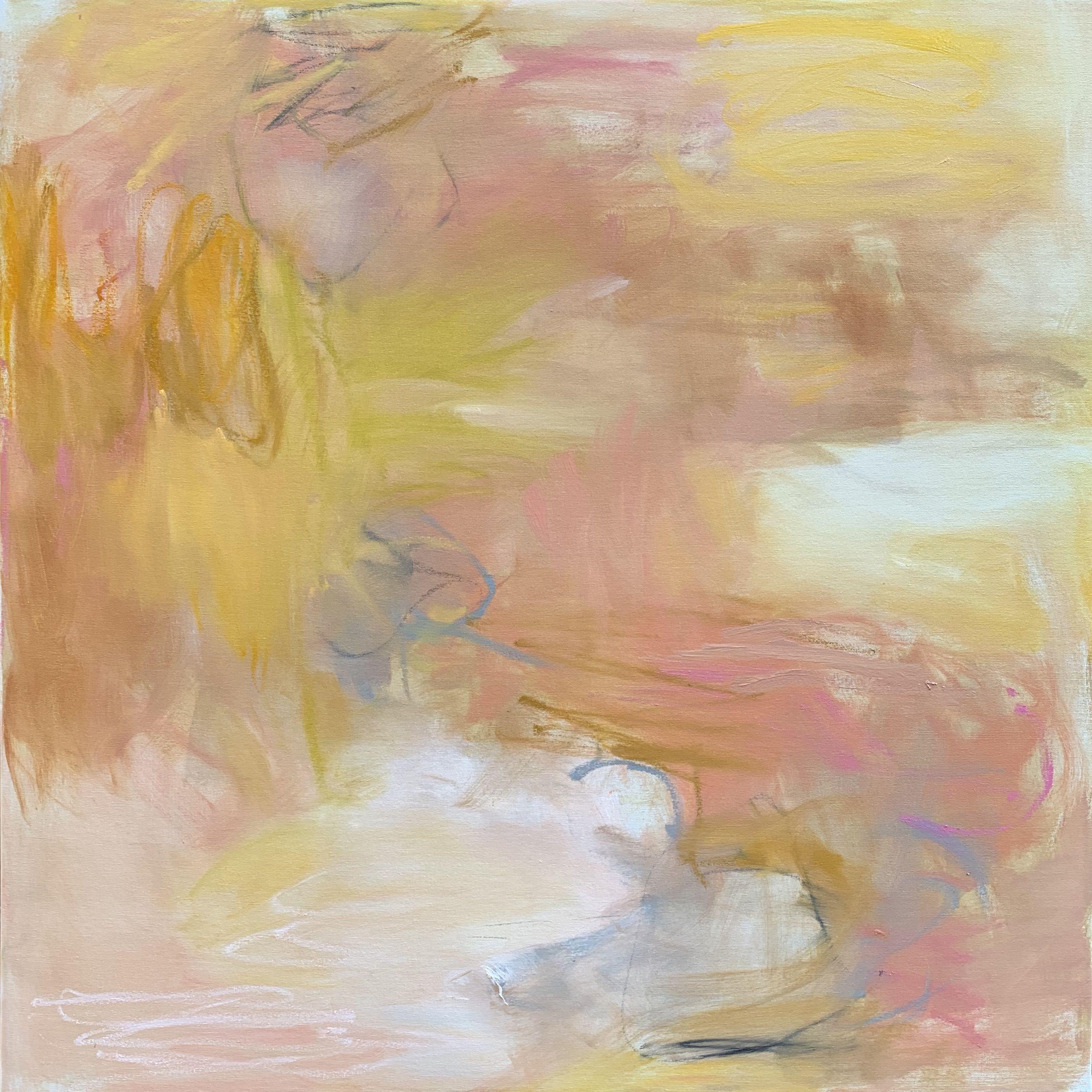 Abstract Painting di Trixie Pitts - Sogno di un giorno, Pittura, Olio su tela