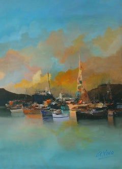 4655 Gibraltar bay, Painting, Oil on Canvas