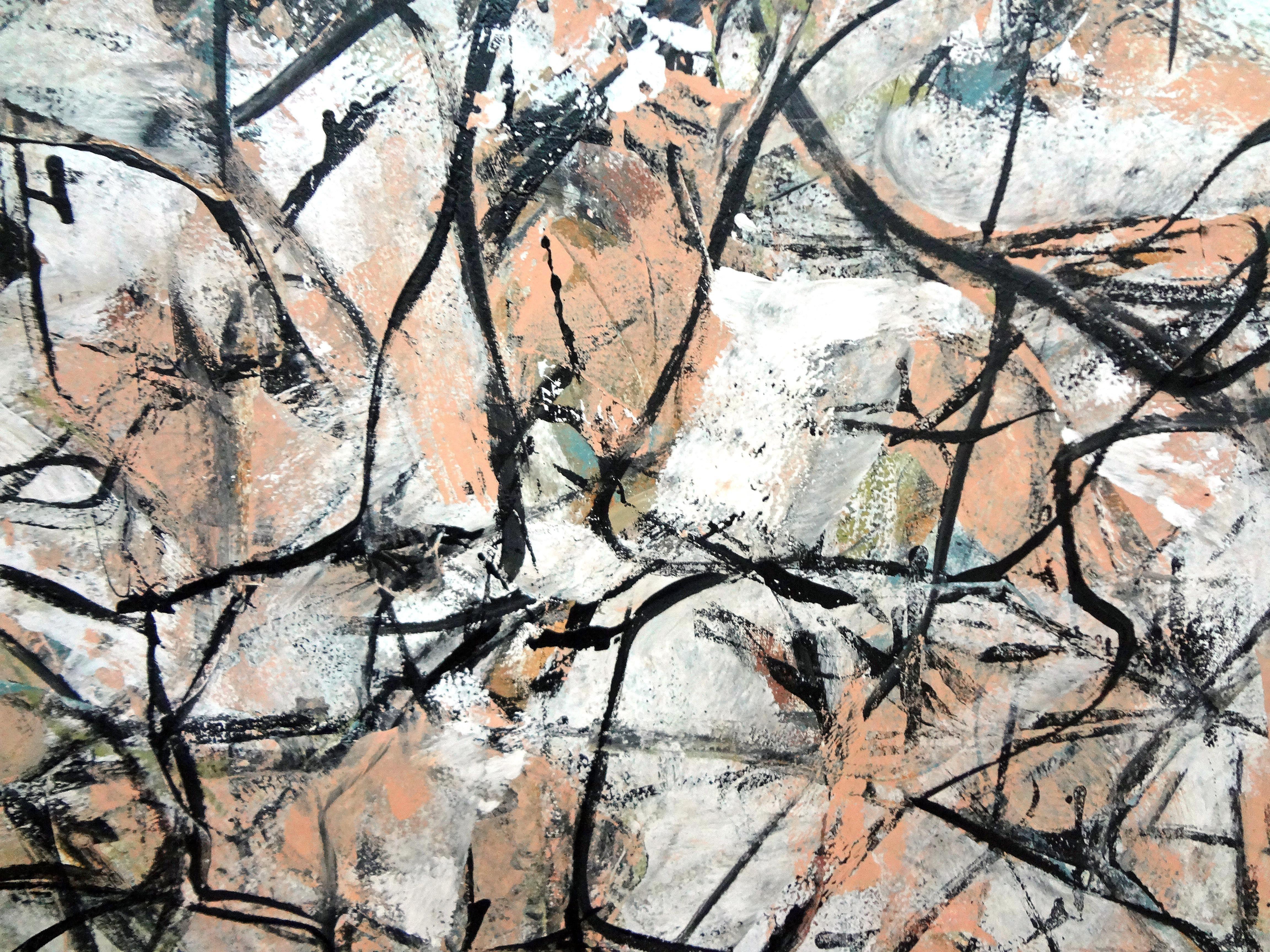 Converted Classic, Painting, Oil on Canvas - Gray Abstract Painting by Matthew Dibble