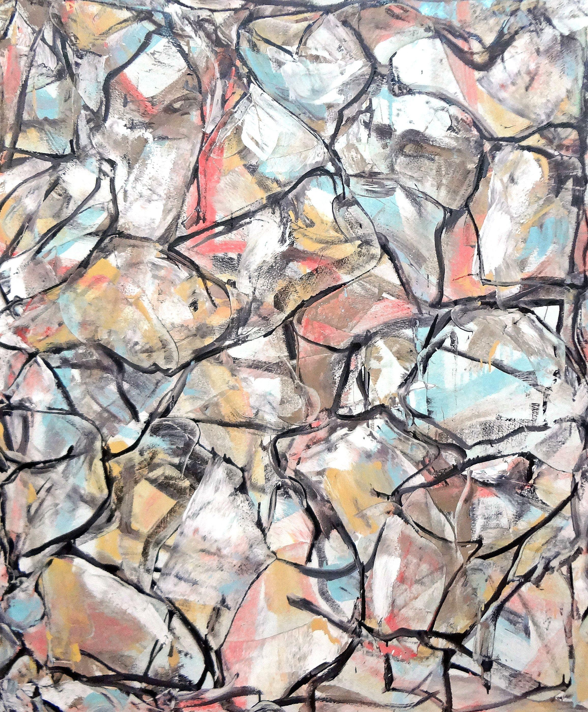 Abstract Painting di Matthew Dibble - Catena di strada, Pittura, Olio su tela