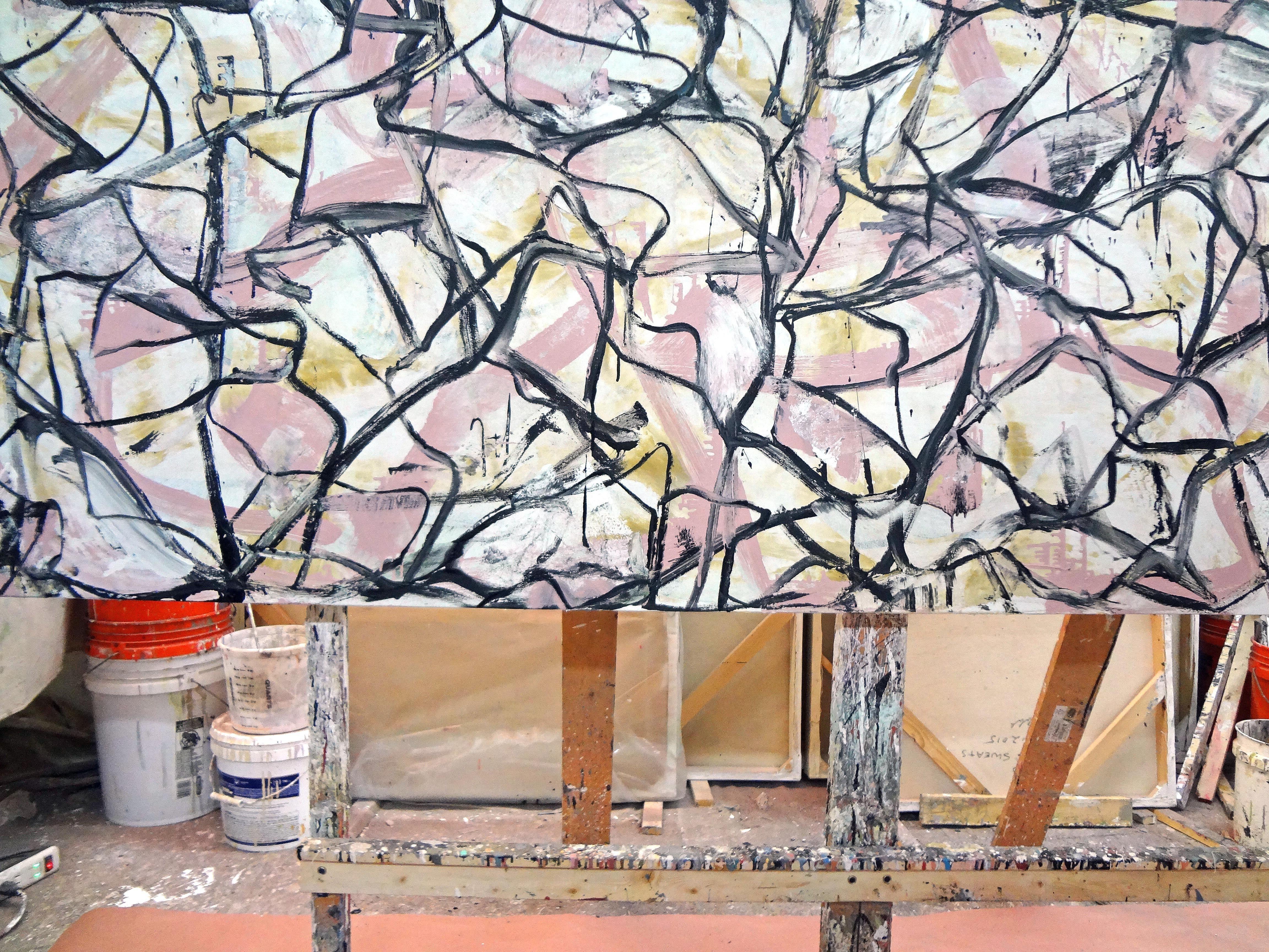Influenza del piano di sotto, Pittura, Olio su tela - Painting di Matthew Dibble