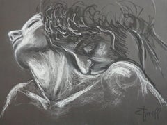 Lovers - Desire, Drawing, Charcoal on Paper