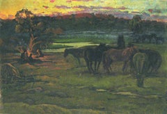 At the dawn, Painting, Oil on Canvas