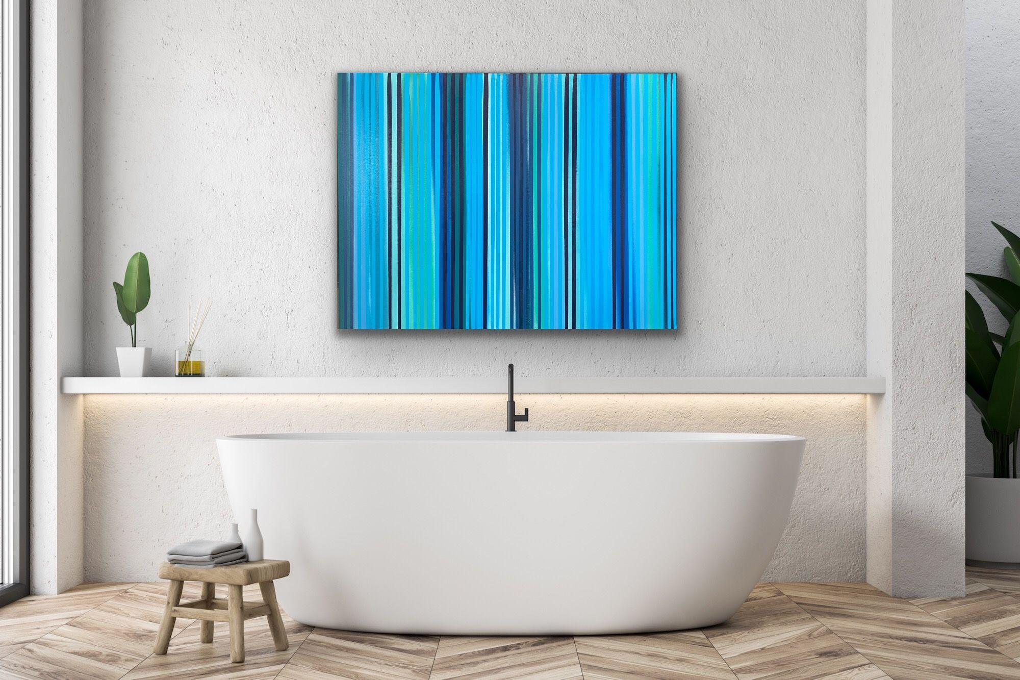 Twilight, Gemälde, Acryl auf Leinwand (Blau), Abstract Painting, von Niki  Stearman 