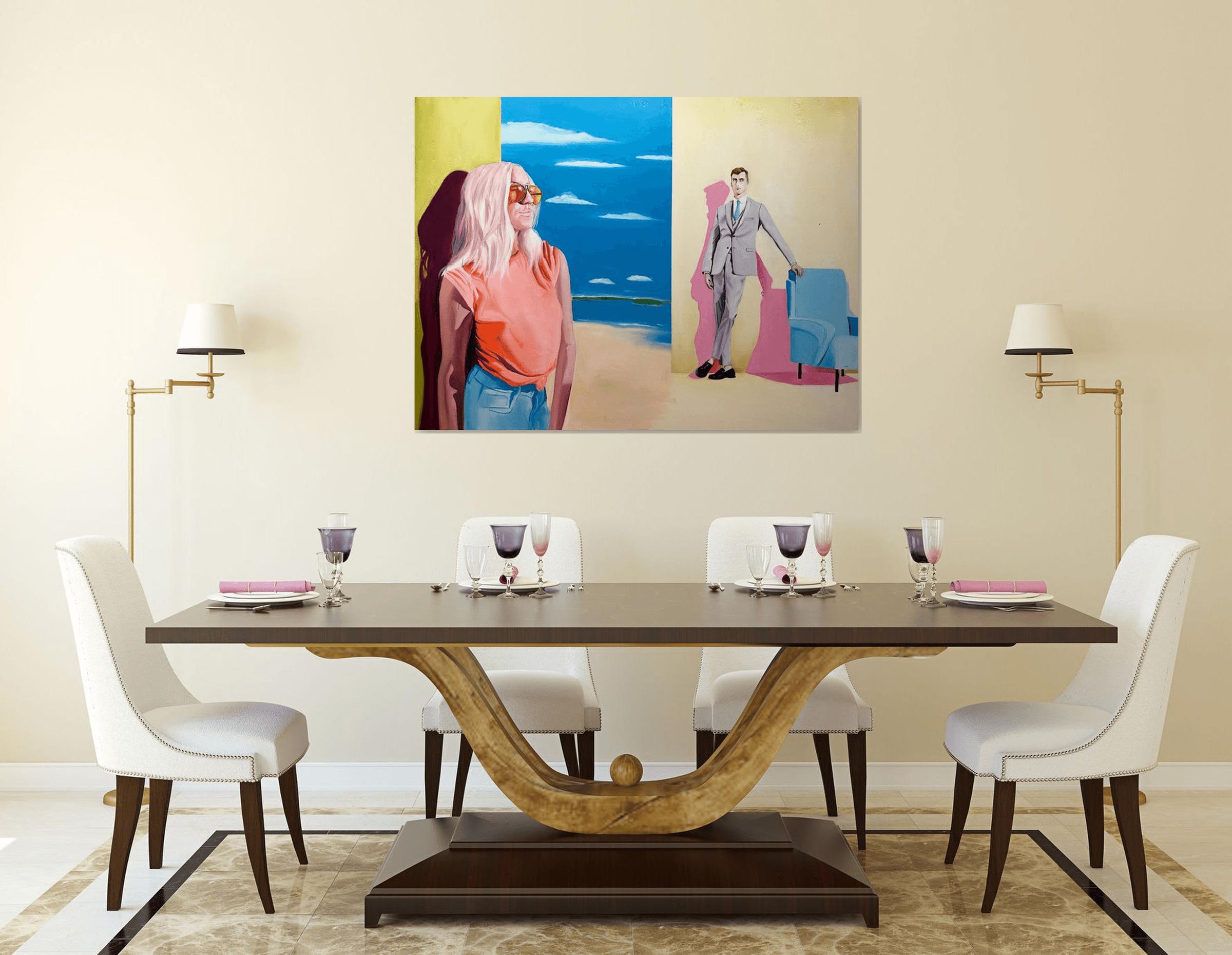 Occhiali da sole, Pittura, Olio su tela - Painting Pop Art di Janos Kujbus