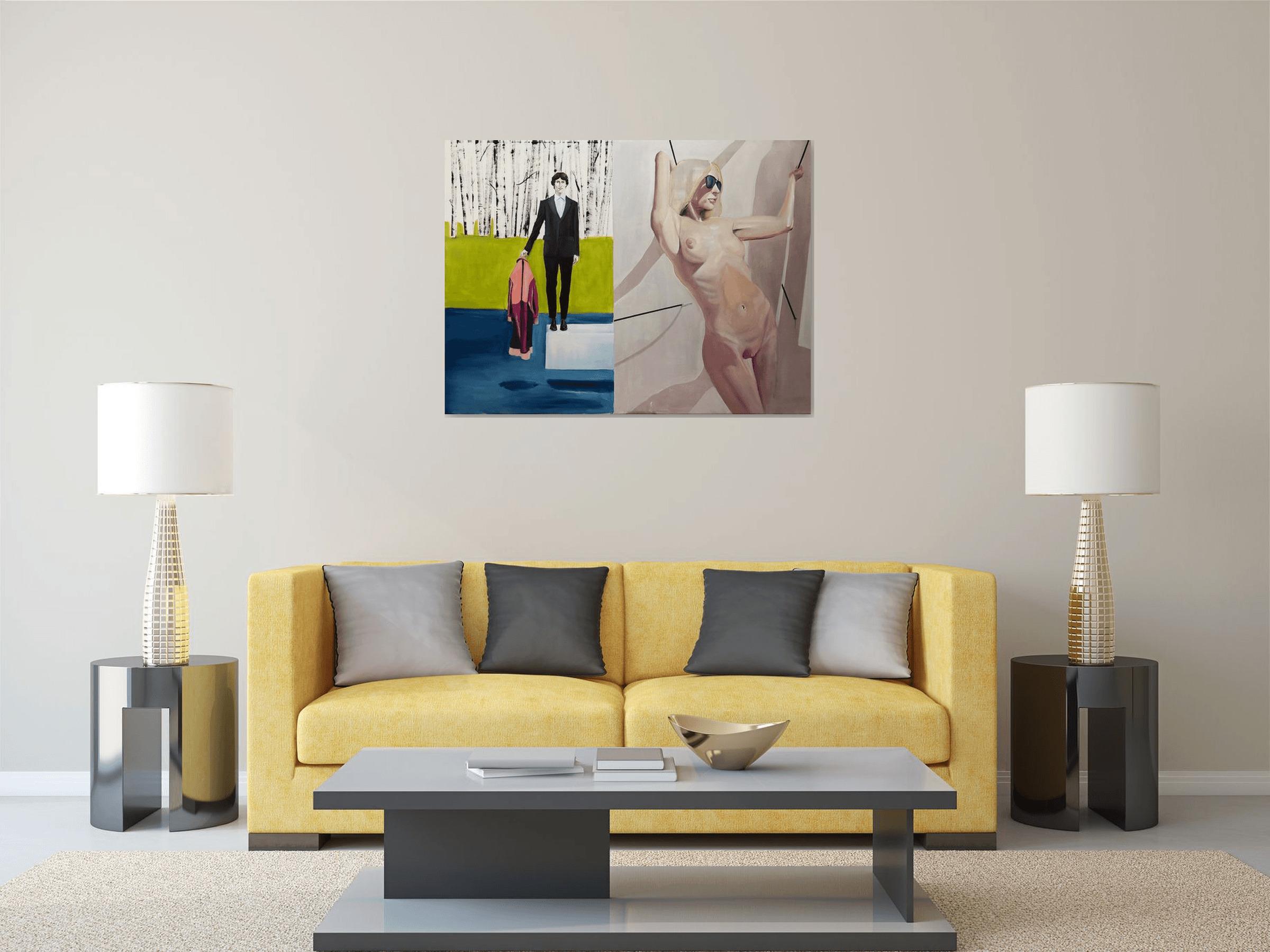 Cappotto, Pittura, Olio su tela in vendita 1