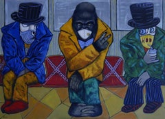 Sociable seating, Painting, Oil on Canvas