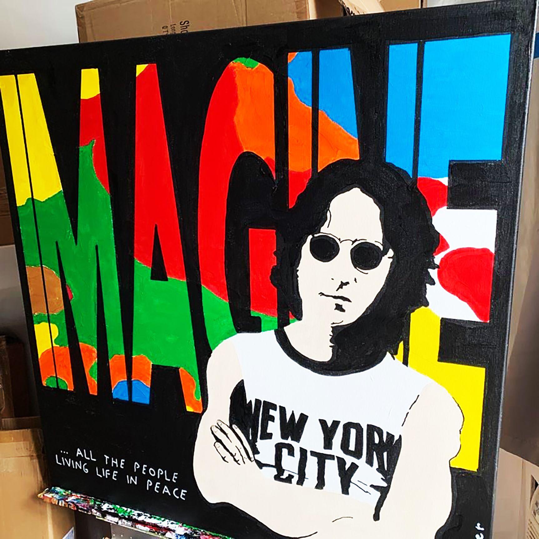 LENNON (IMAGINE), Painting, Acrylic on Canvas For Sale 1