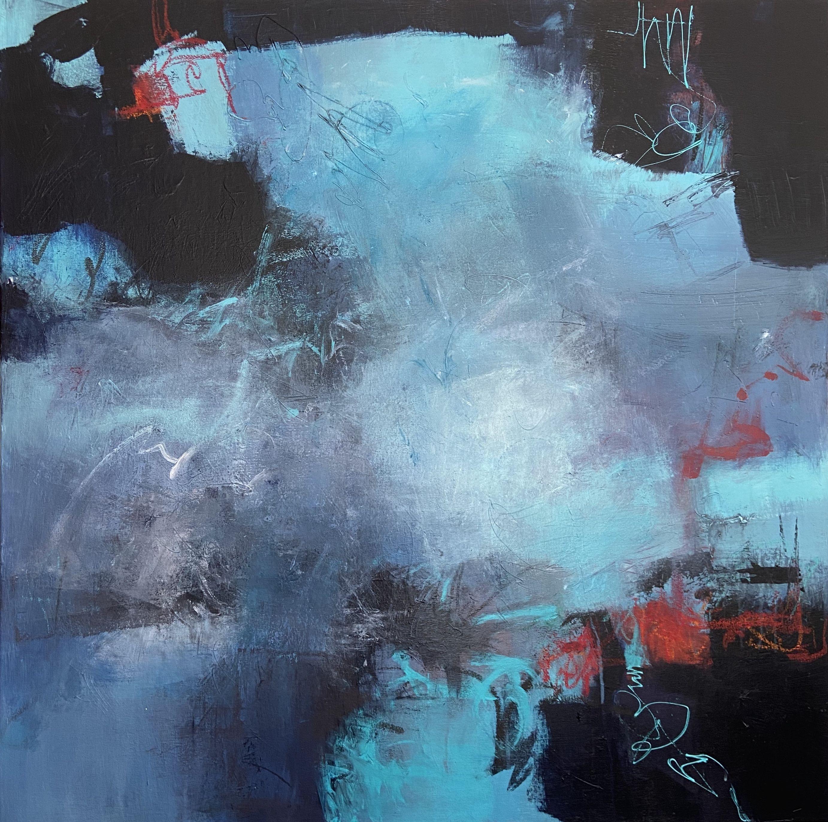 Abstract Painting di Lee Passarella - Into the Unknown, Pittura, Acrilico su tela