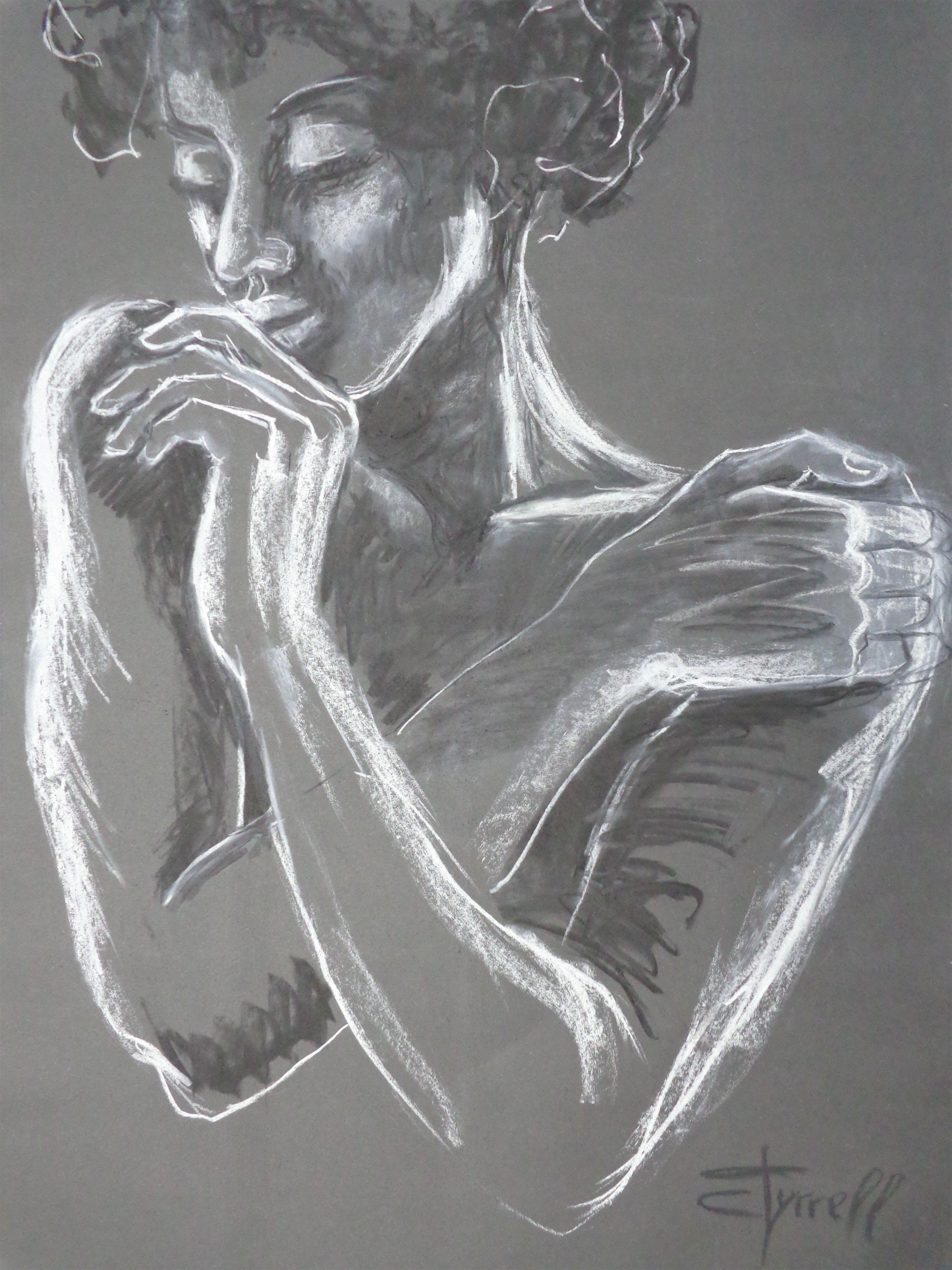 Sweet Memories - Portrait Of A Woman, Drawing, Pastels on Paper - Art by Carmen  Tyrrell