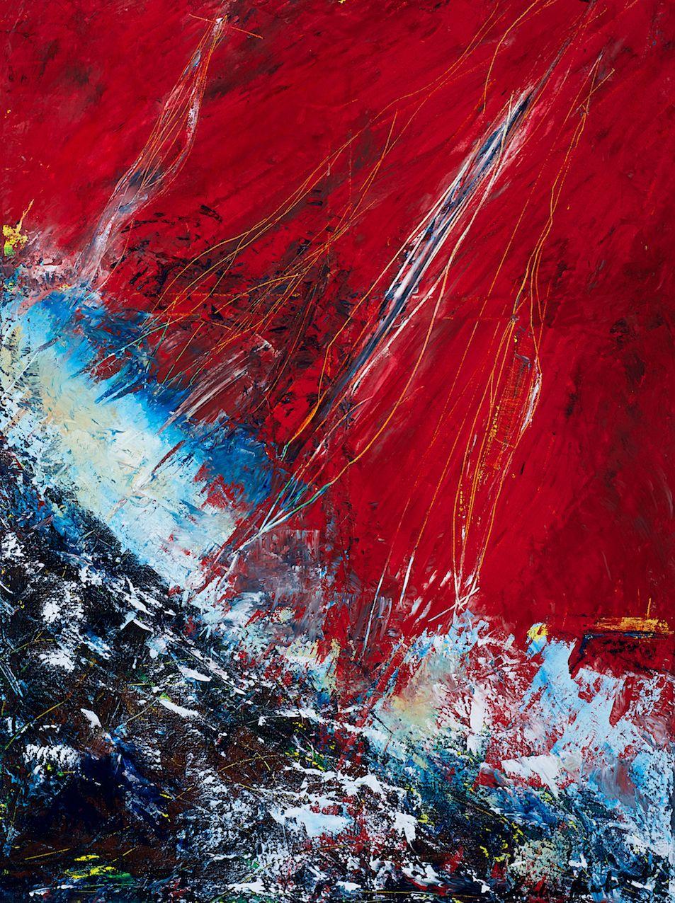 Sandra Hawkins Abstract Painting - Tempest, Painting, Acrylic on Canvas