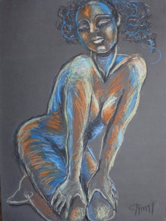 Rainbow Nude 2, Drawing, Pastels on Paper