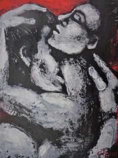 Lovers - Passionate 3, Painting, Acrylic on Canvas