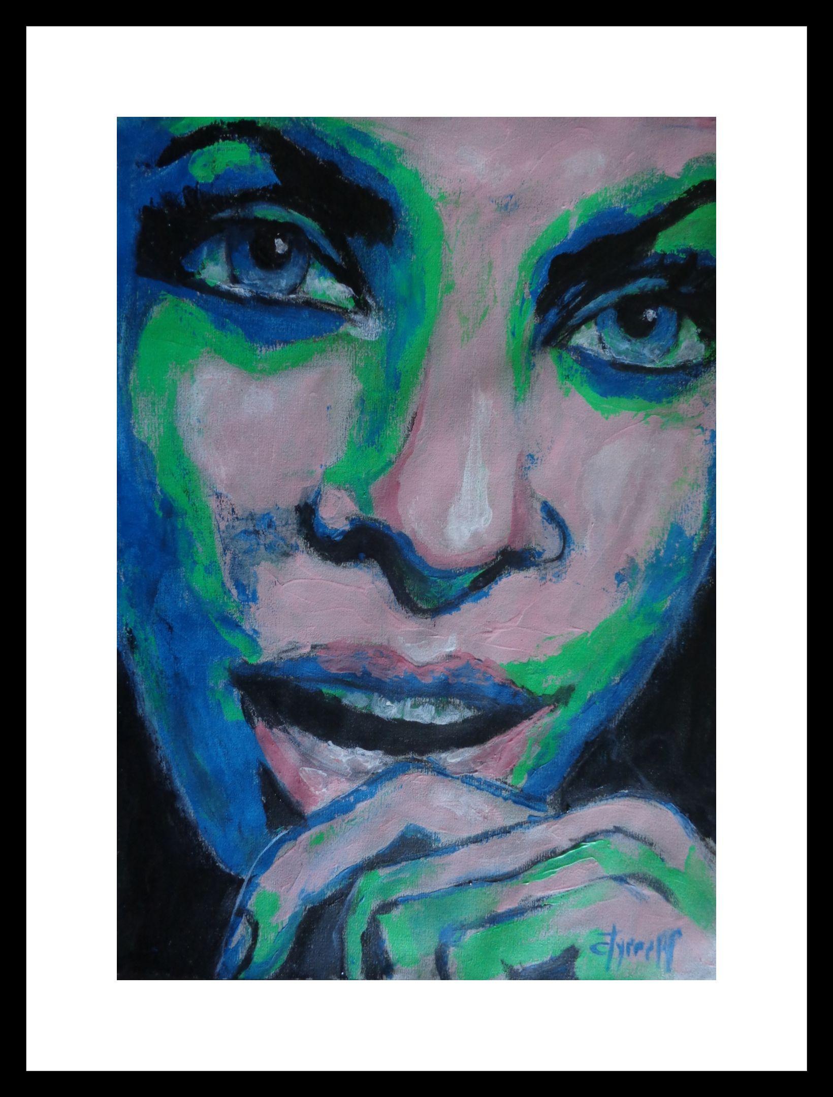 You Are Amazing - Portrait Of A Woman, Painting, Acrylic on Paper 1