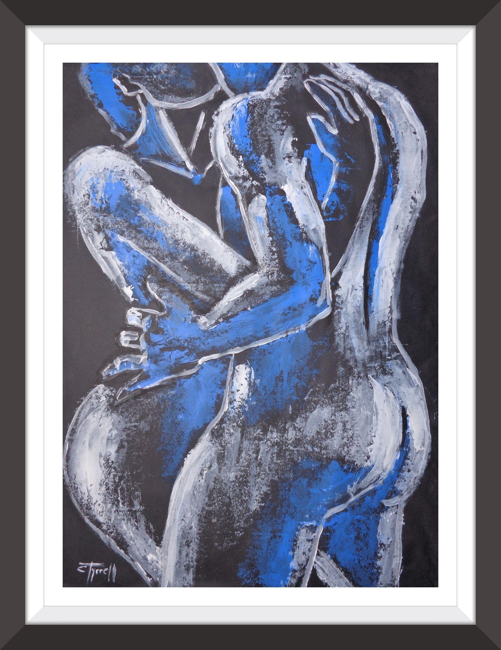 Lovers - Hot Night 7, Painting, Acrylic on Paper 2