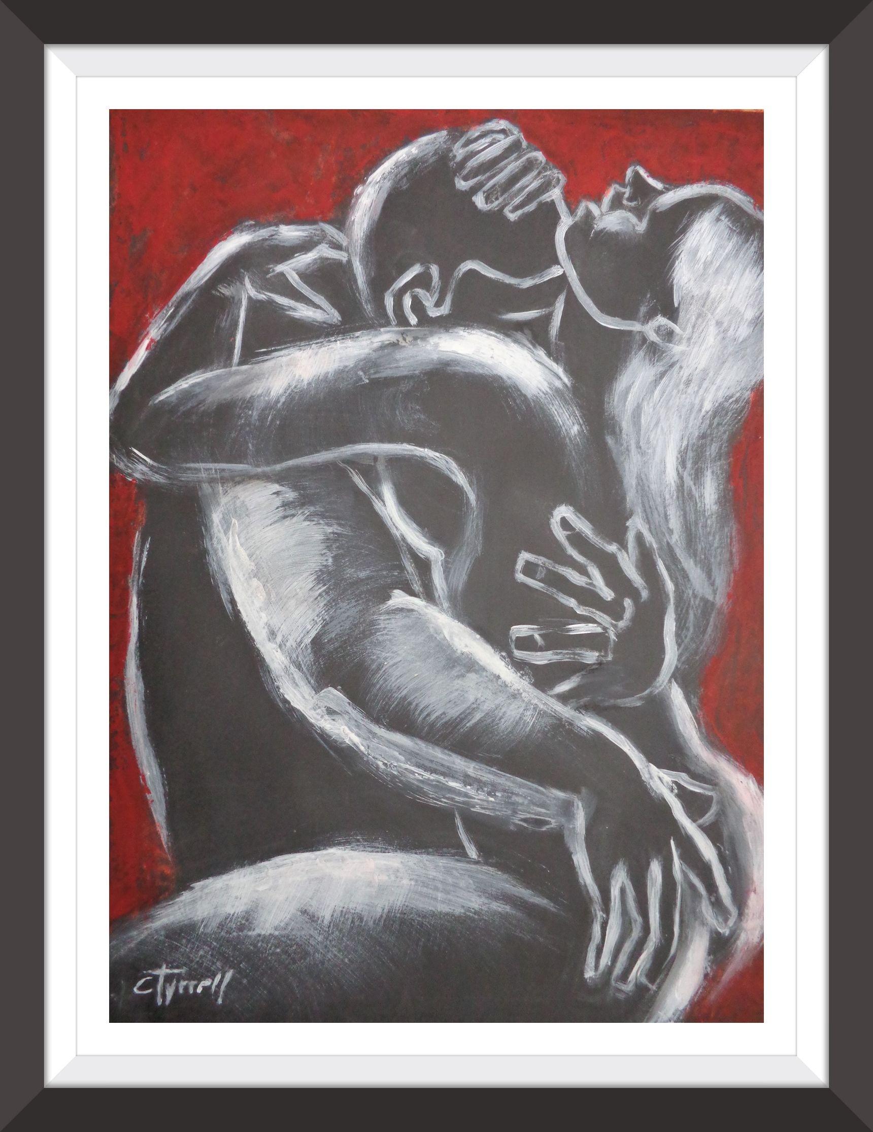 Lovers - Hot Night 5, Painting, Acrylic on Paper 4