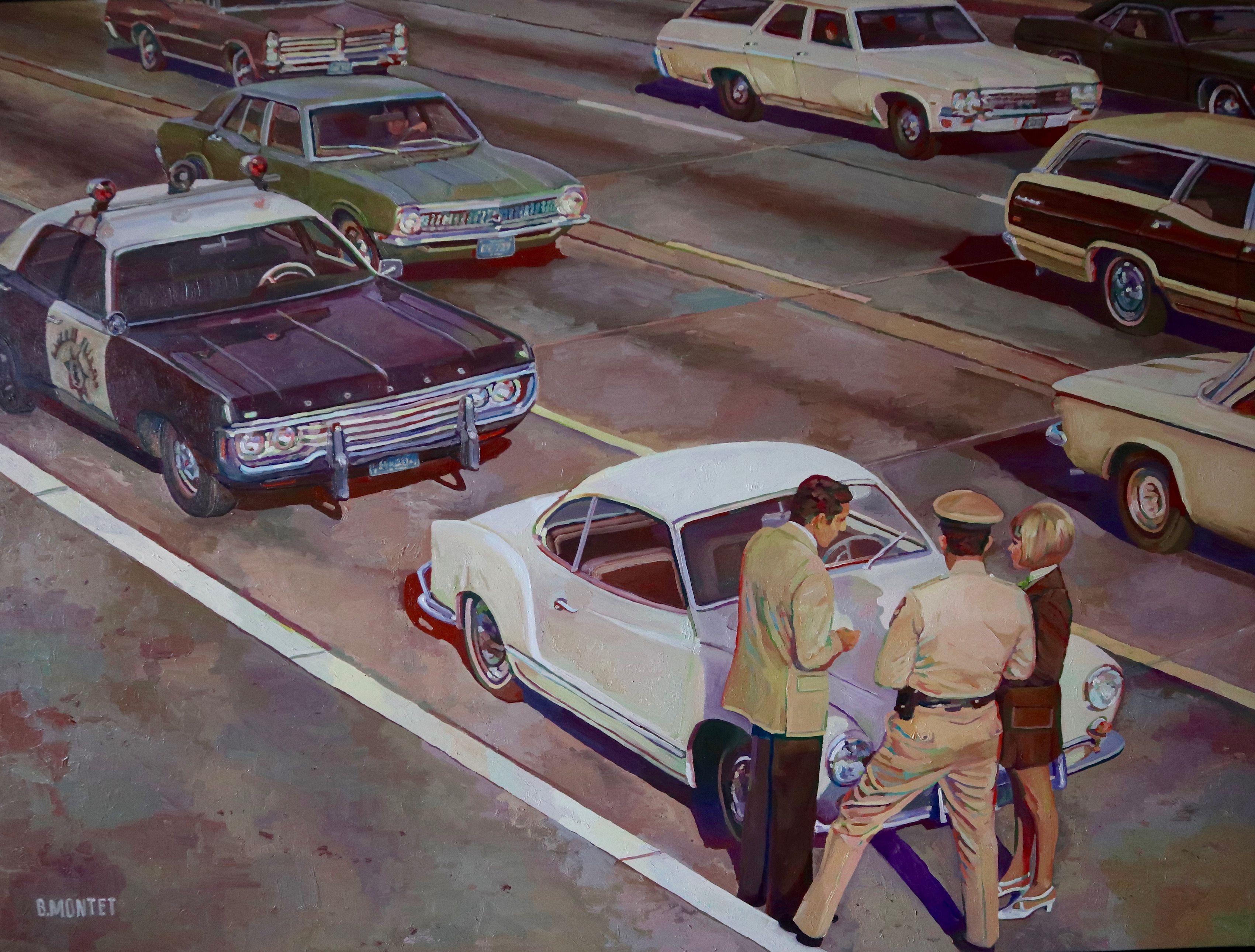 police painting on canvas