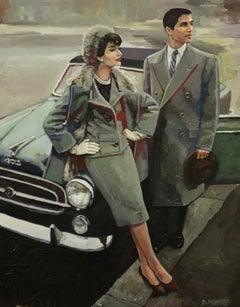 " Couple chic ", Painting, Oil on Canvas