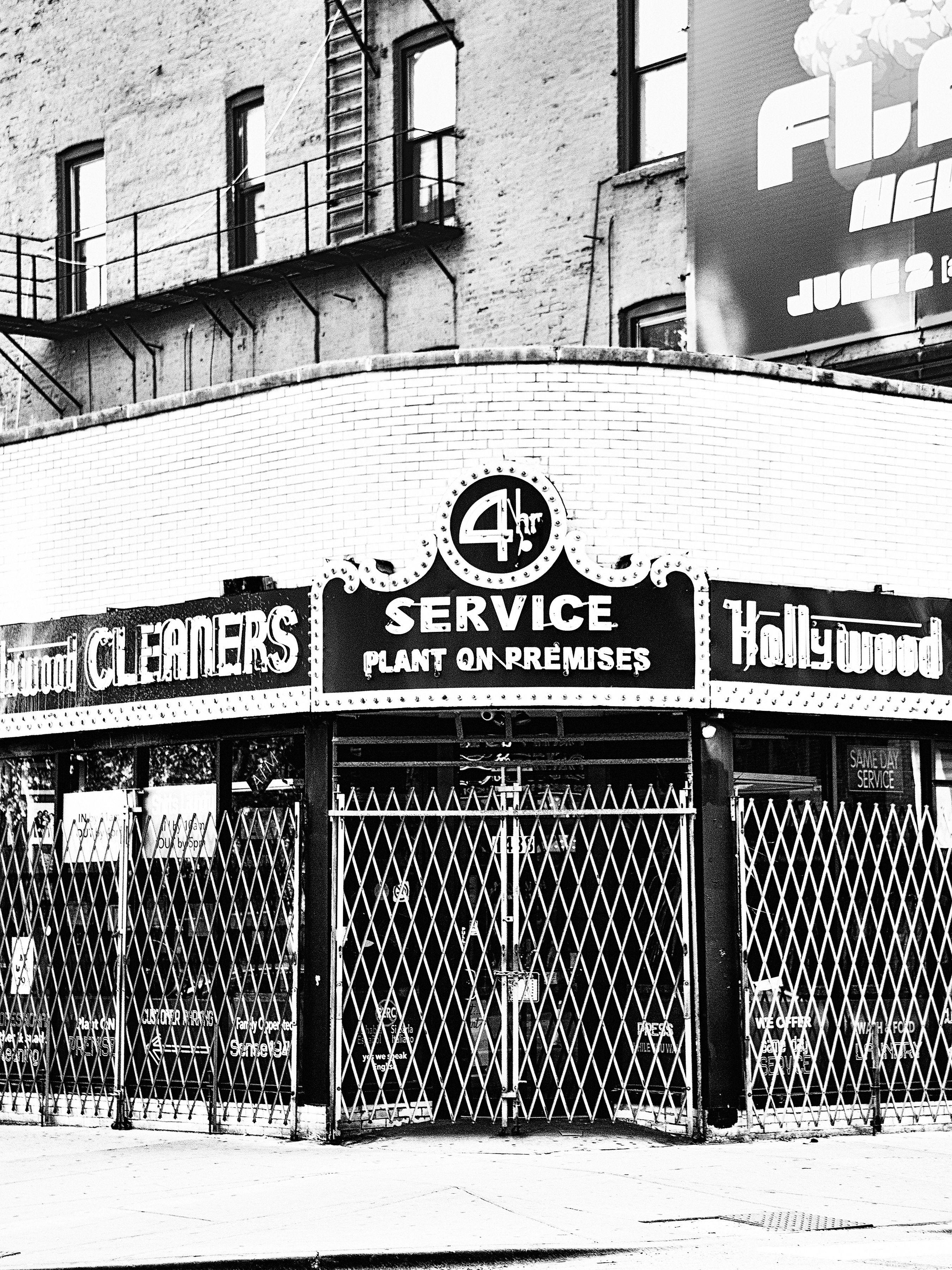 William Dey Black and White Photograph - ACCESS HOLLYWOOD Hollywood Cleaners, Photograph, Archival Ink Jet