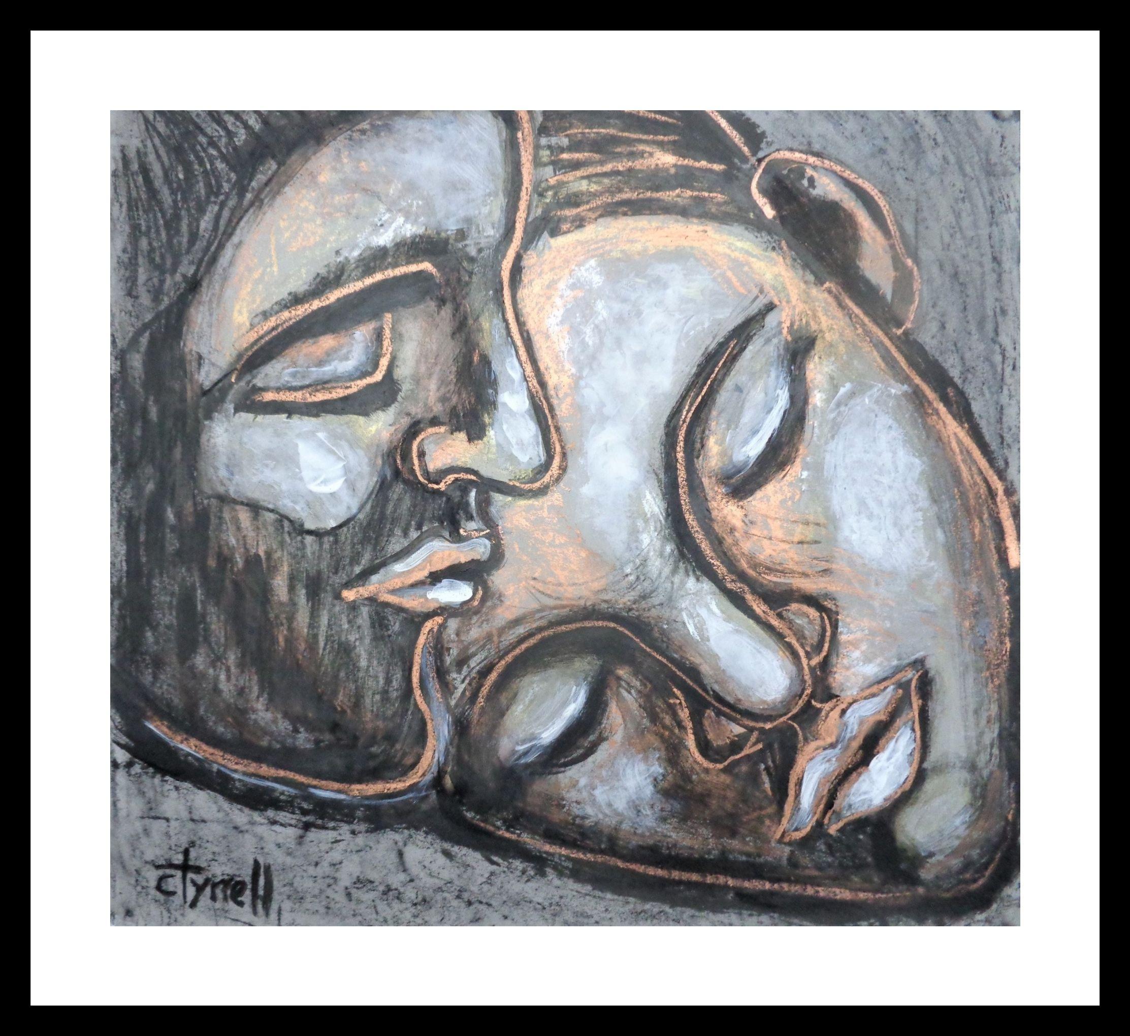 Lovers - The Portrait Of Love-1, Painting, Acrylic on Paper 2