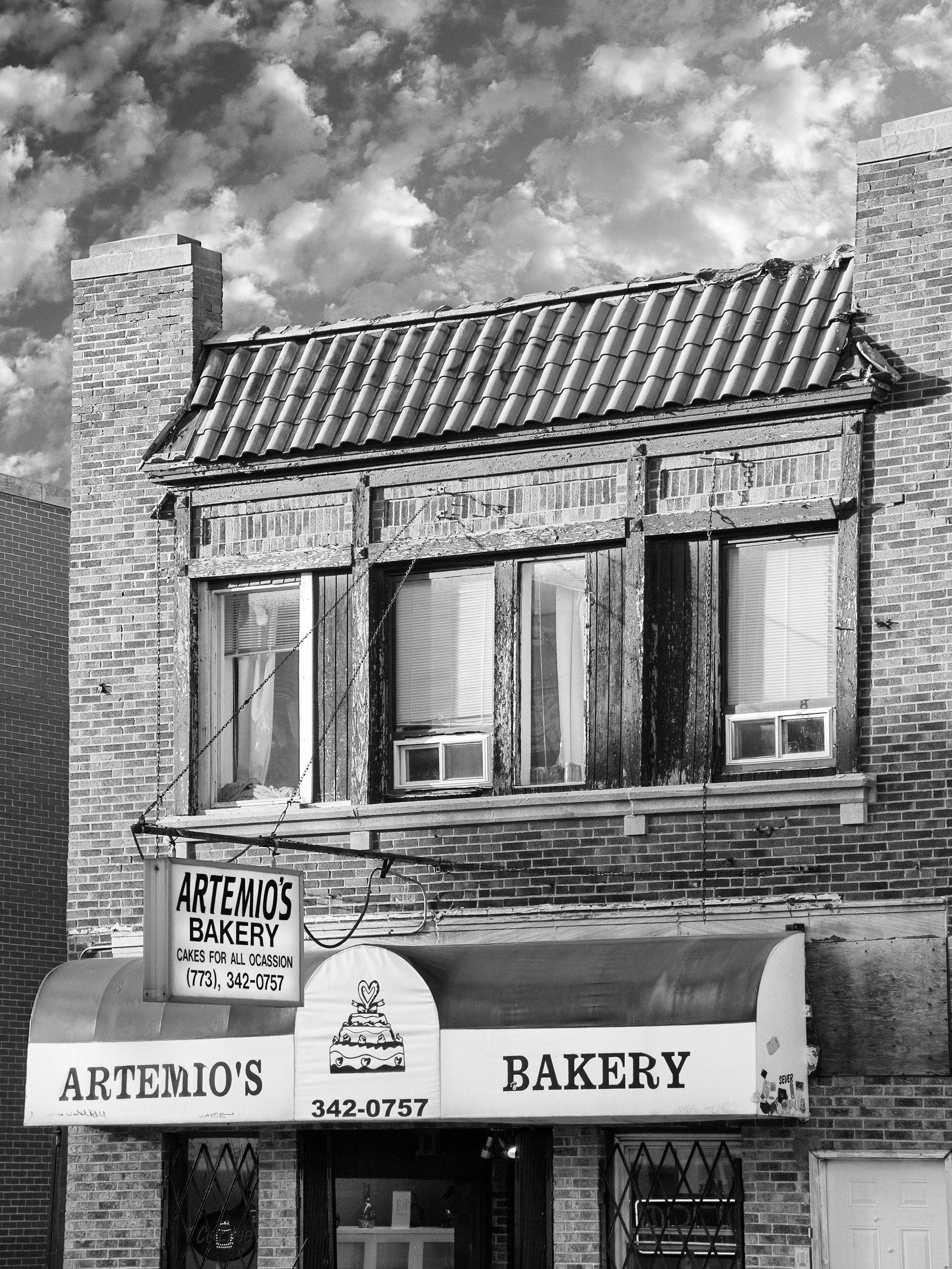 William Dey Black and White Photograph - ANTIQUE BAKERY Chicago Bakery, Photograph, Archival Ink Jet