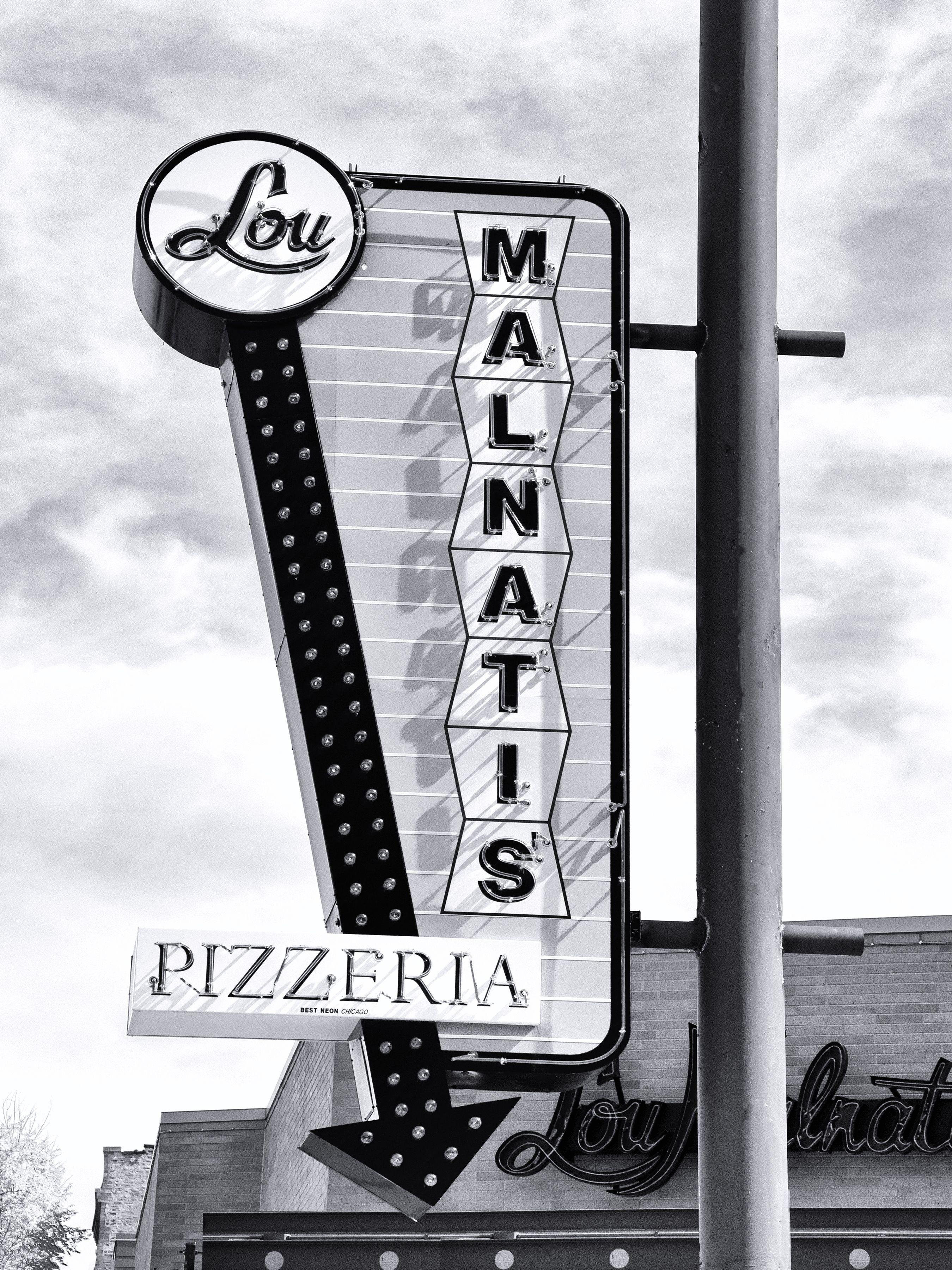 William Dey Black and White Photograph - PIZZA TIME Chicago Pizzeria, Photograph, Archival Ink Jet