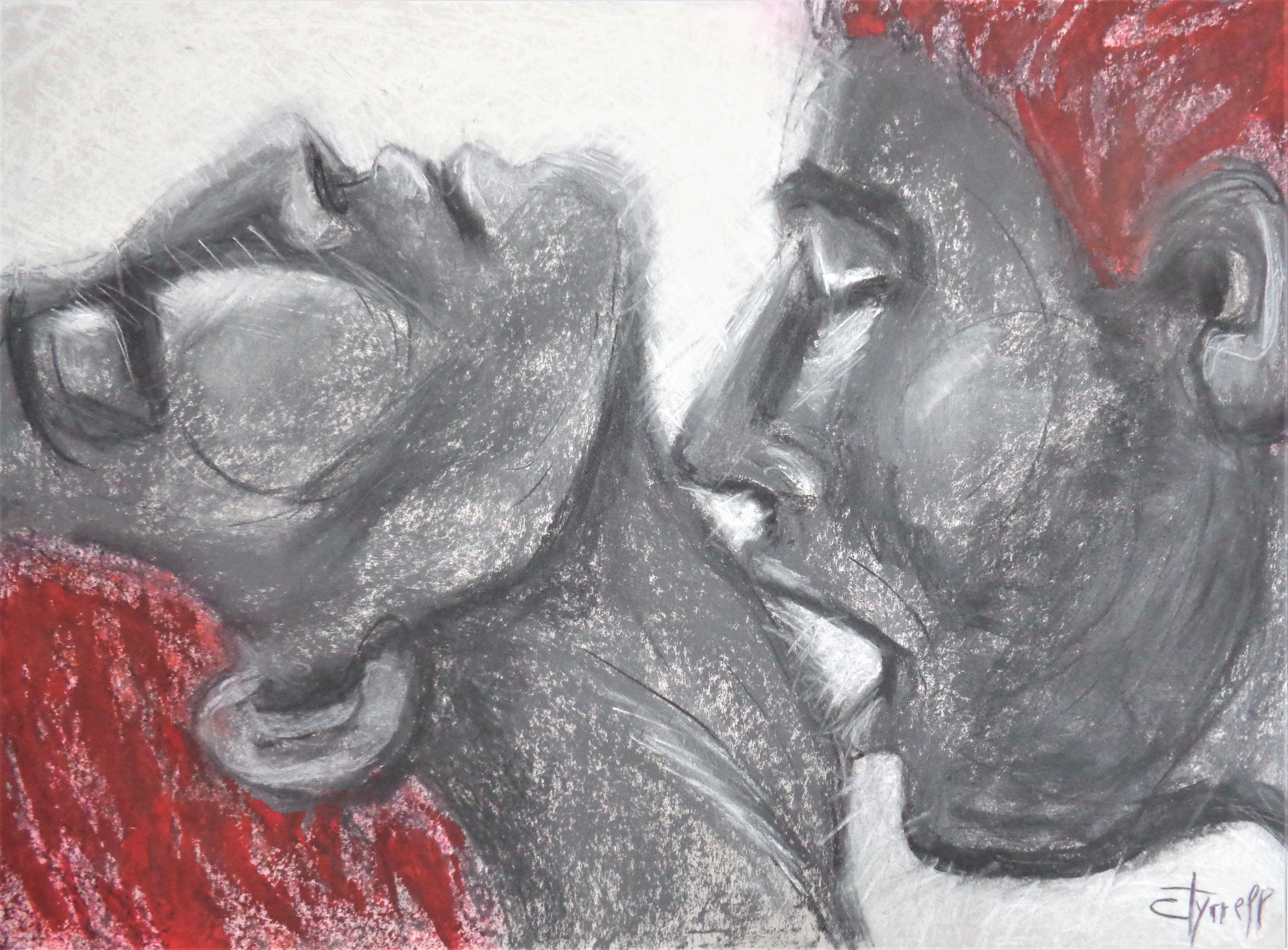 Lovers - Morning Light 1, Drawing, Pastels on Paper - Art by Carmen  Tyrrell