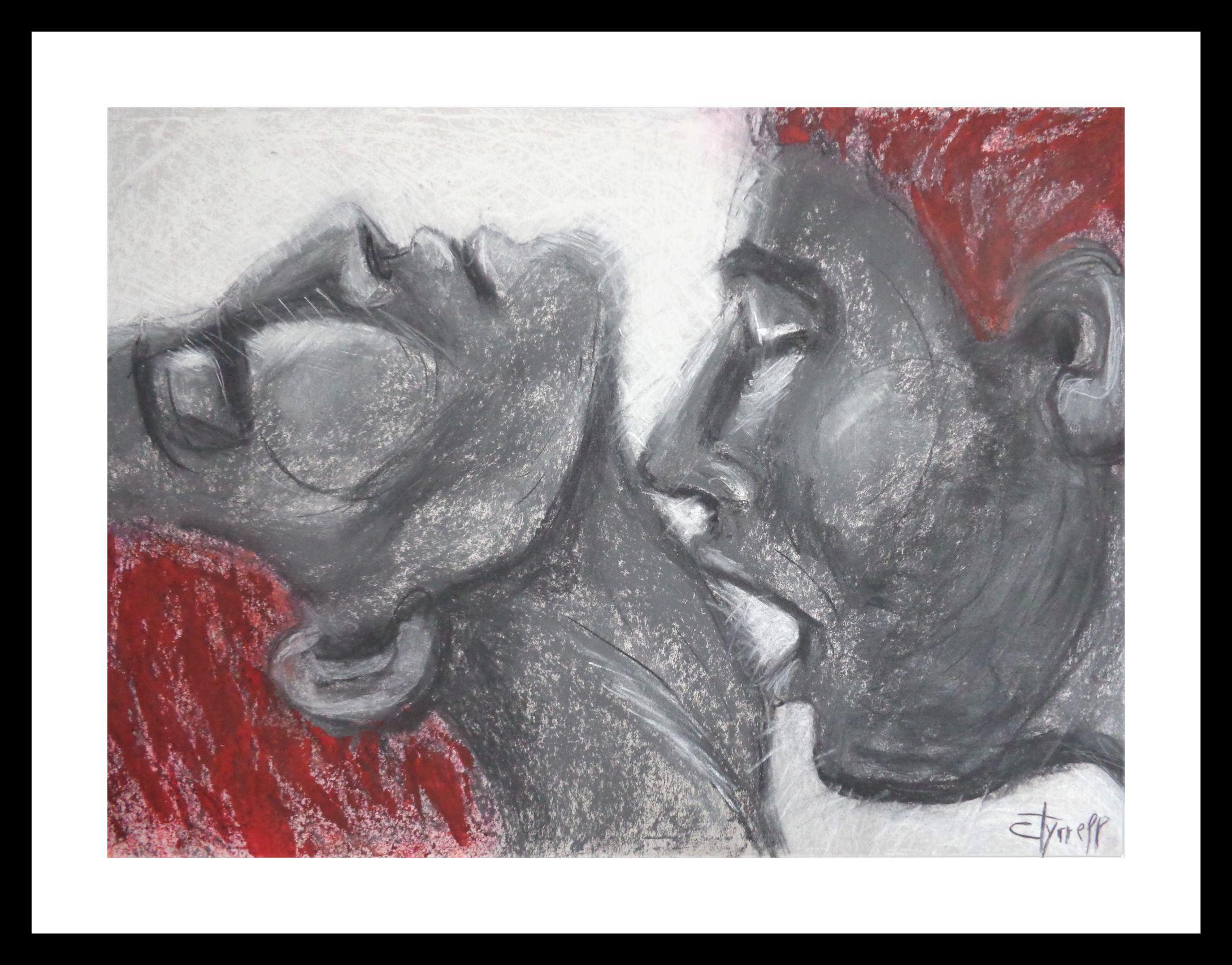 Lovers - Morning Light 1, Drawing, Pastels on Paper - Contemporary Art by Carmen  Tyrrell