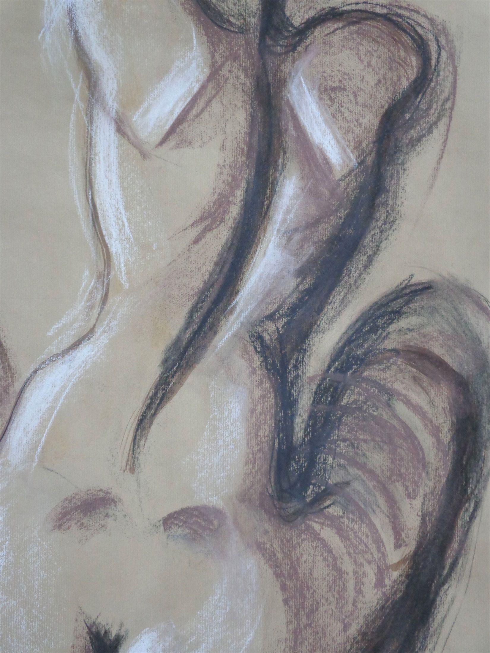 expressive charcoal figure drawing