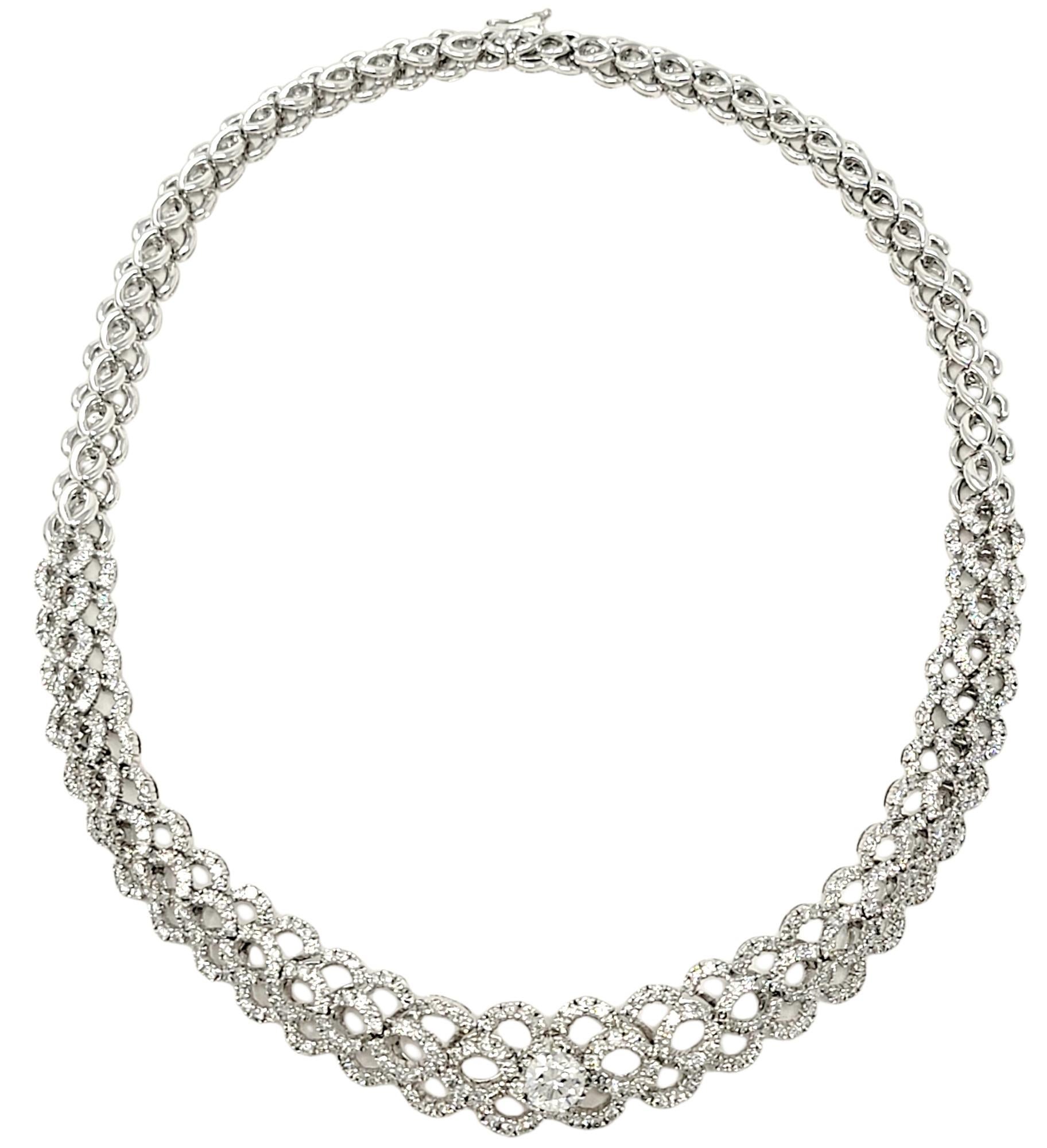 This luxurious, graduated diamond necklace will be your go-to piece for all your special occasions. Its timeless style and feminine design will elevate any look that it's paired with. It offers incredible sparkle without being over the top and