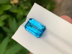 12.35 Carat Natural Loose Swiss Blue Topaz Pixel Cut Gemstone