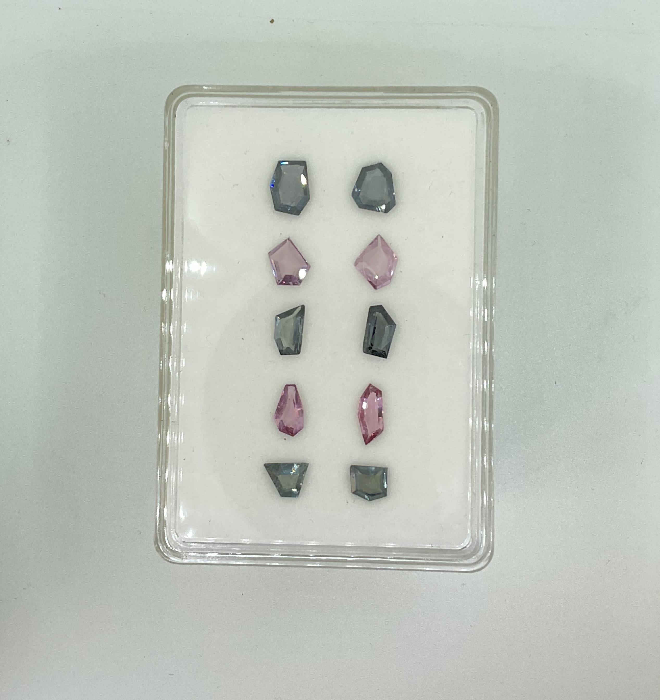 12.35 Carats Grey & Pink Spinel Fancy Cut Stone Natural Gem For Top Fine Jewelry

Gemstone: Spinel
Weight: 12.35 Carats
Size: 4x6 To 11x8 MM
Pieces: 10
Shape: Fancy Cut stones