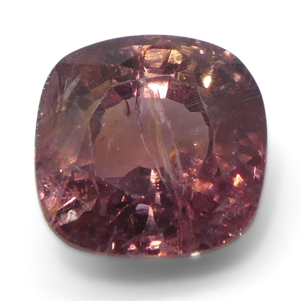 Women's or Men's 1.23ct Cushion Pink Sapphire from Tanzania Unheated For Sale
