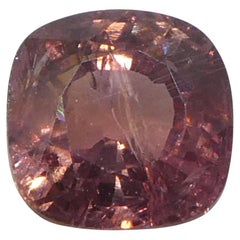 Saphir rose coussin de Tanzanie non chauffé 1.23 carat