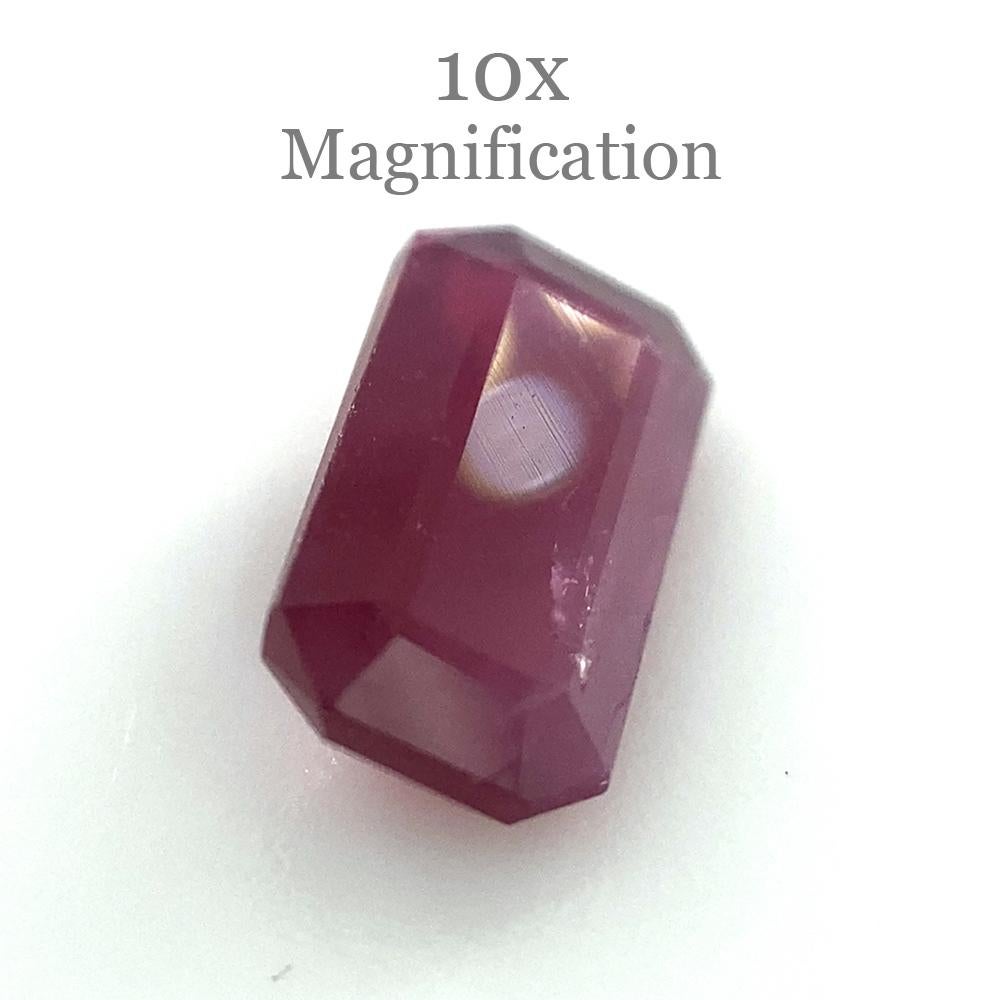 1.23ct Emerald Cut Red Ruby Unheated For Sale 6