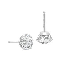 1.boucles d'oreilles en diamant de 23ct K SI1 et 1::15 carat K VS2 de taille européenne ancienne par Hancocks
