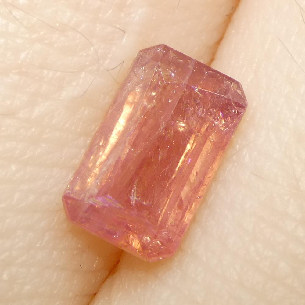 1.23ct Octagonal/Emerald Cut Orangy-Pink Padparadscha Sapphire Tanzania Unheated For Sale 8