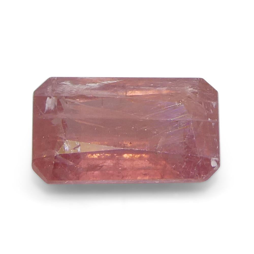 1.23ct Octagonal/Emerald Cut Orangy-Pink Padparadscha Sapphire Tanzania Unheated For Sale 1